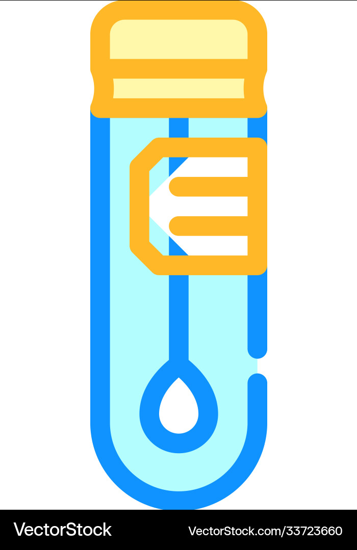 Stick in flask for analysis color icon Vector Image
