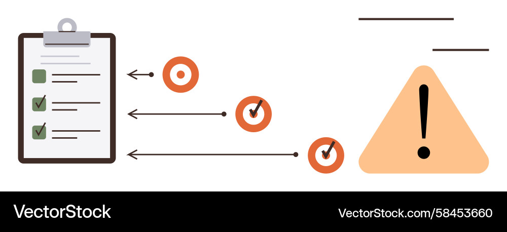Task Checklist with Process Arrows Vector Image