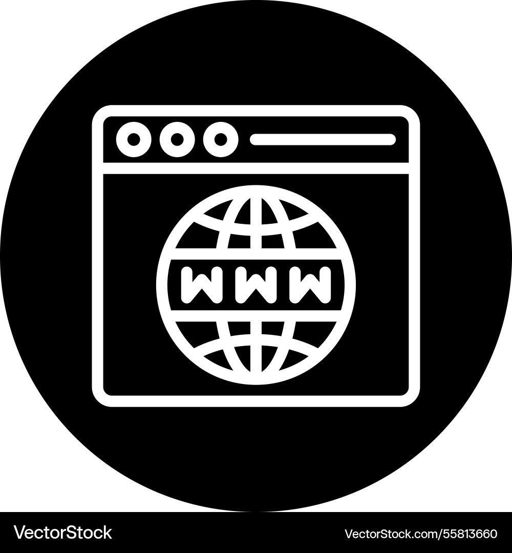 Web browser icon design vector image