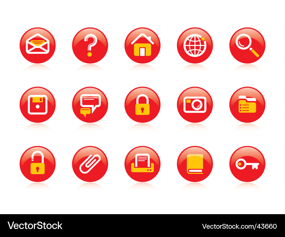 Website and internet icons Vector Image