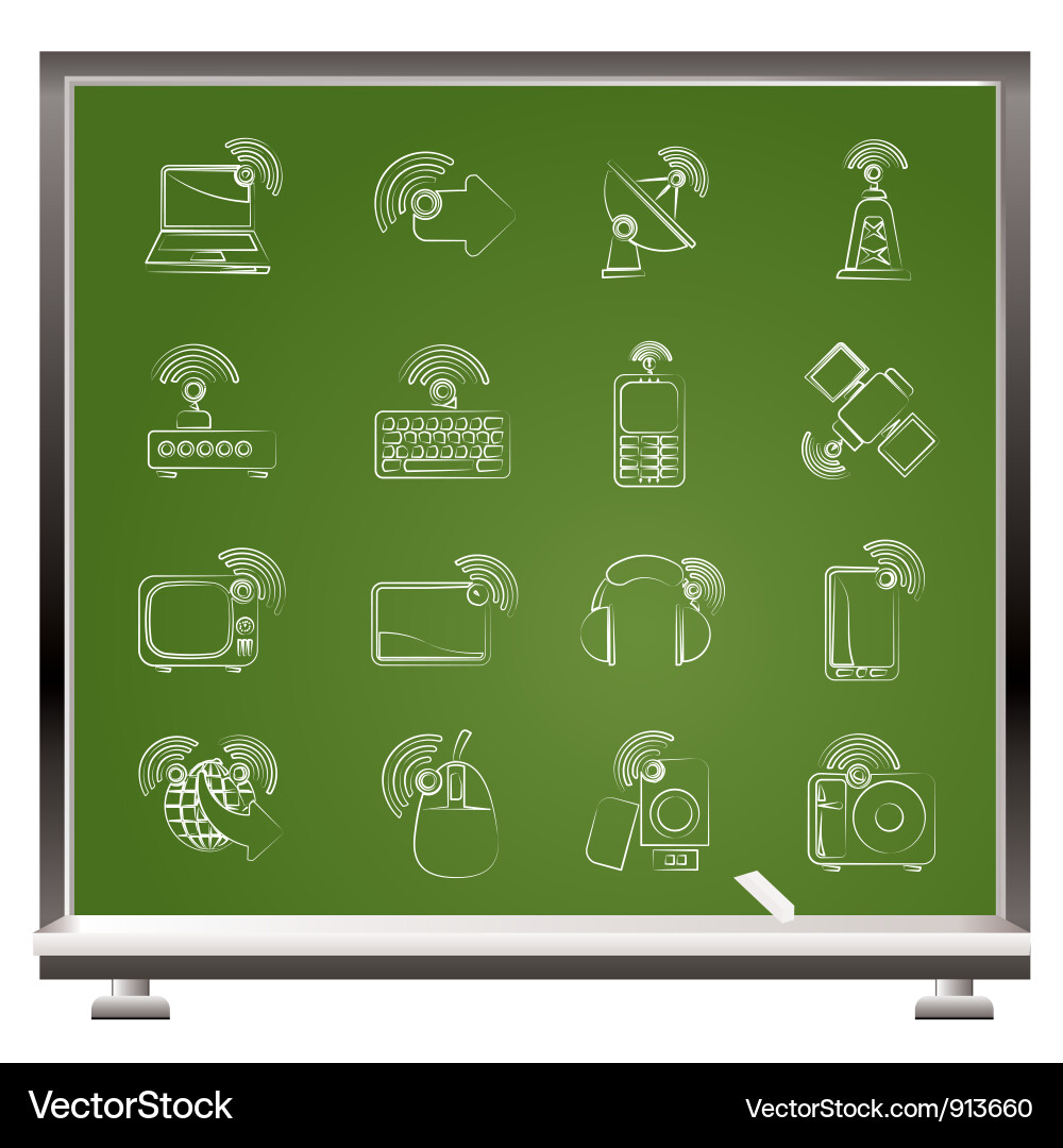 Wireless and technology icons Vector Image