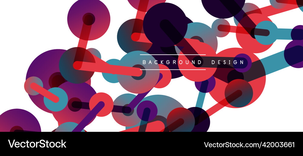 Abstract background round dots connected by lines Vector Image