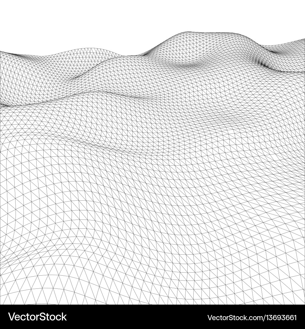Abstract wire-frame grid Abstract wire-frame grid vector image