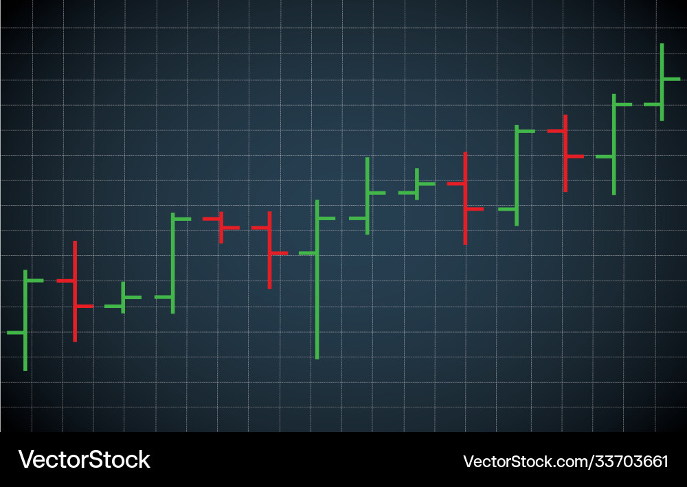 Bar chart graph background vector image