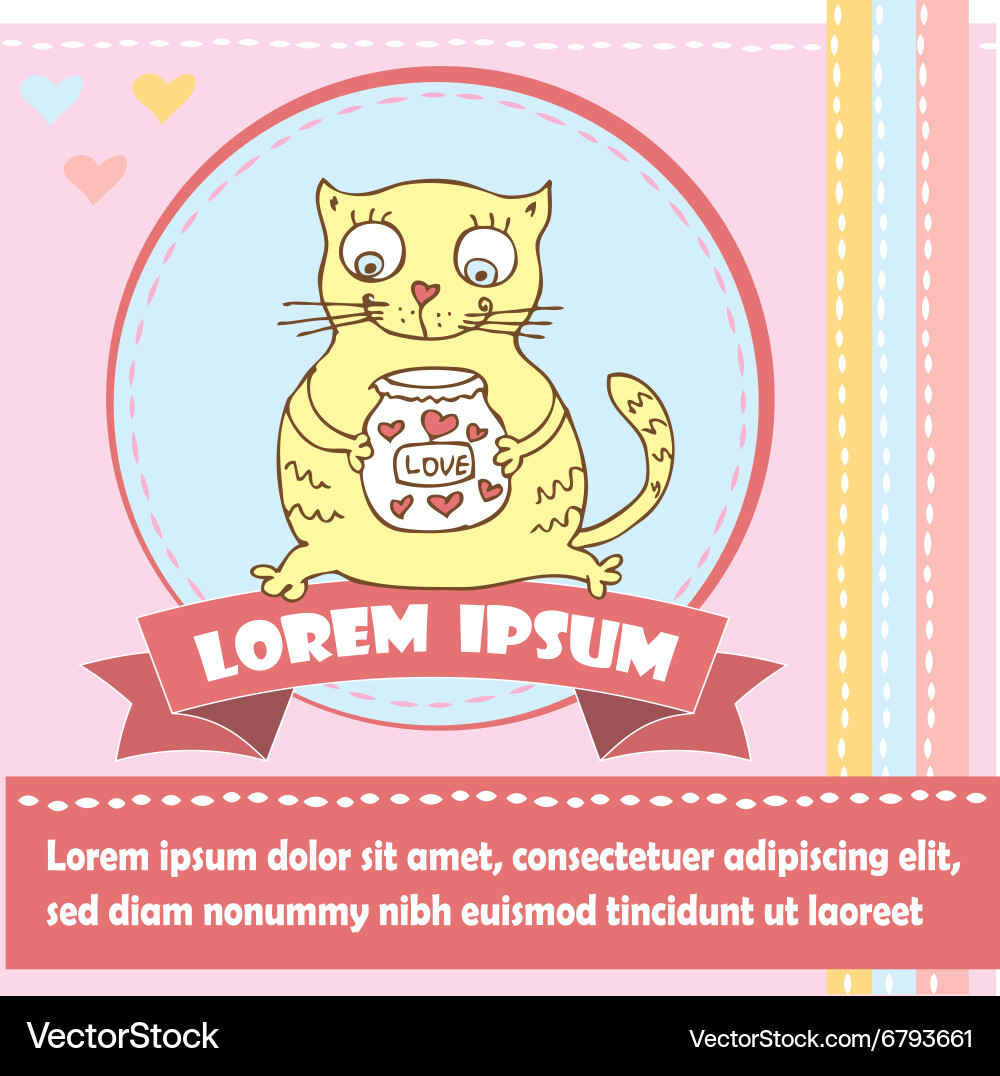 Cat background with space for text vector image