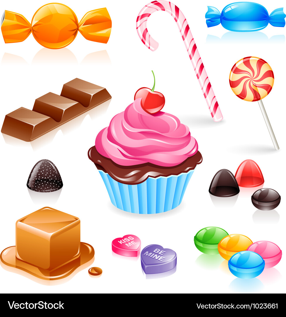 Colorful Candy Collection vector image