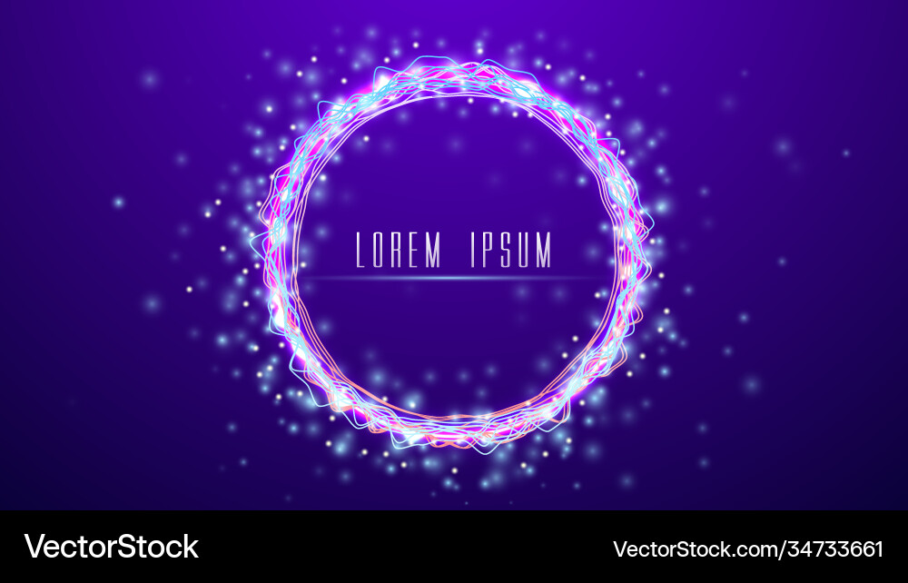 Cover template with glowing particles dynamic Cover template with glowing particles dynamic vector image