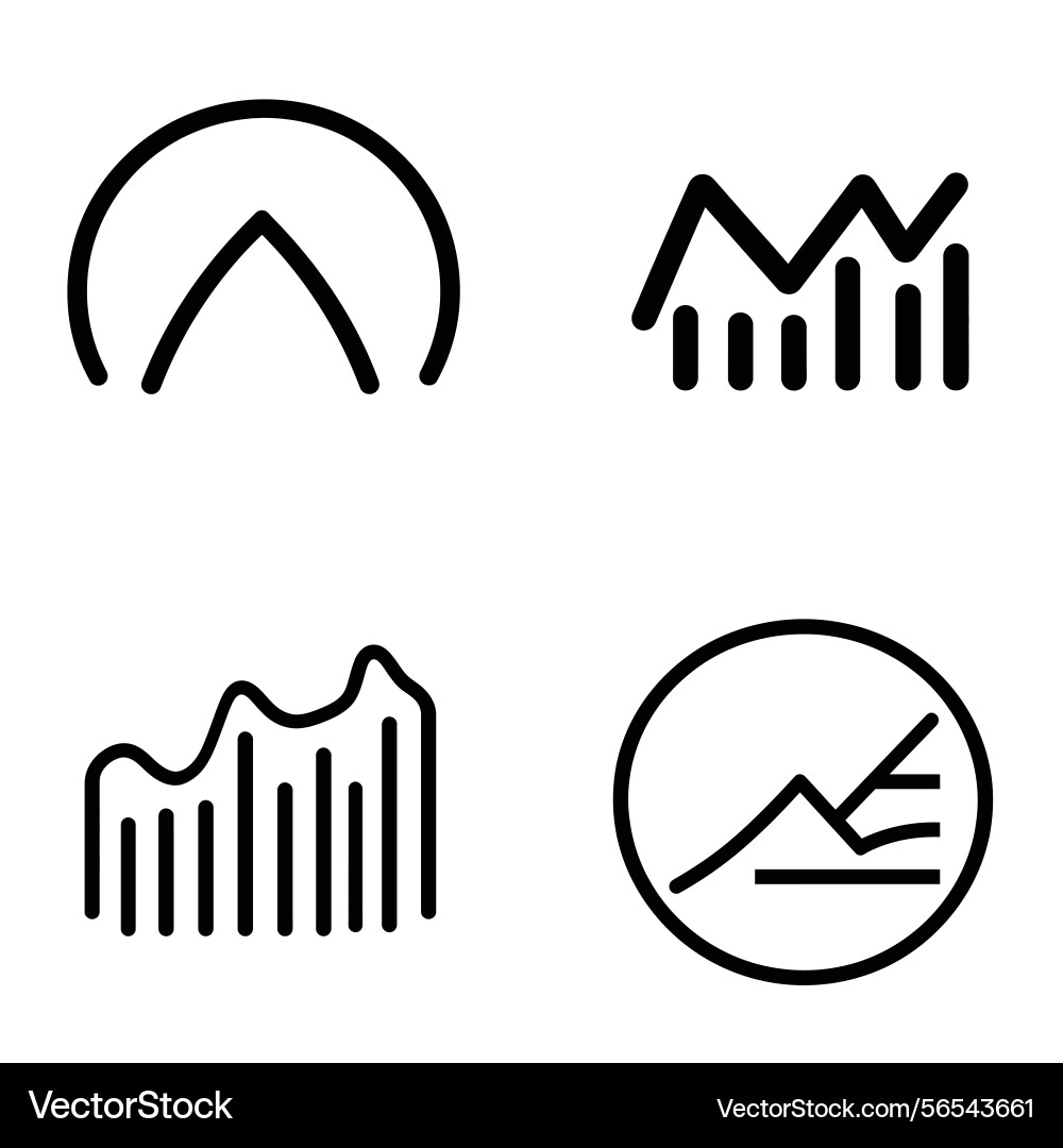 Data analysis linear chart graph diagram Data analysis linear chart graph diagram Vector Image