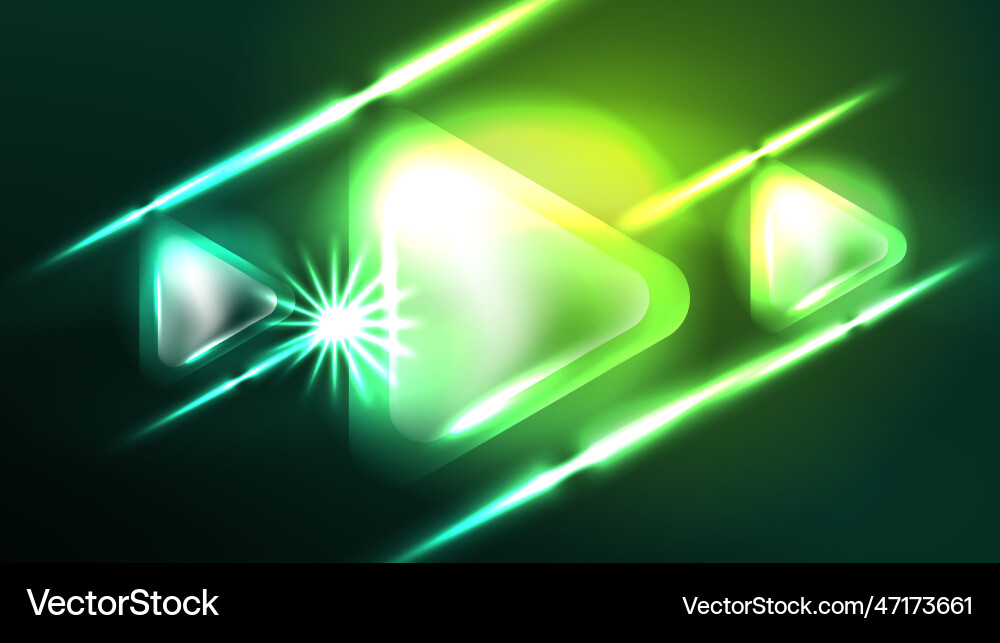 Digital neon abstract background triangles Vector Image