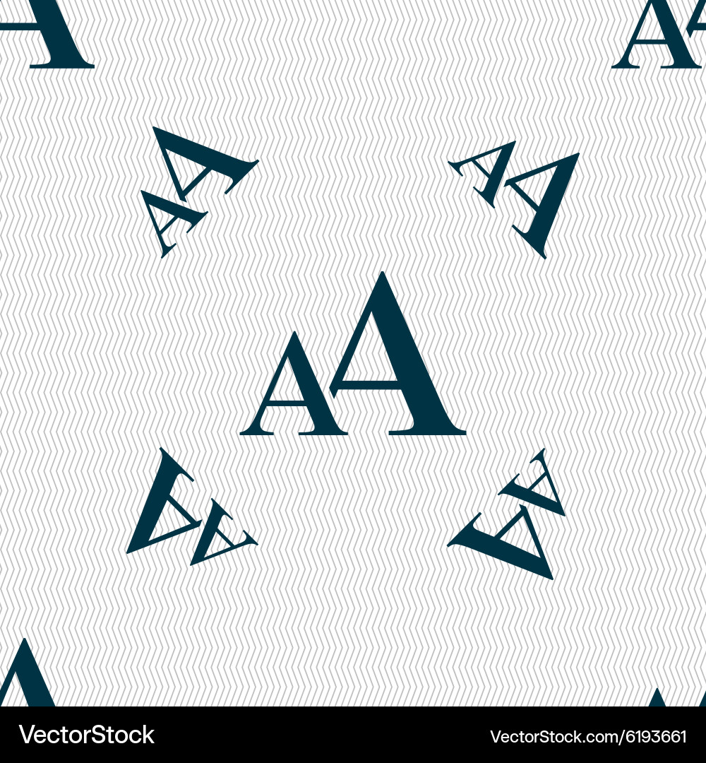 Enlarge font aa icon sign seamless pattern Vector Image