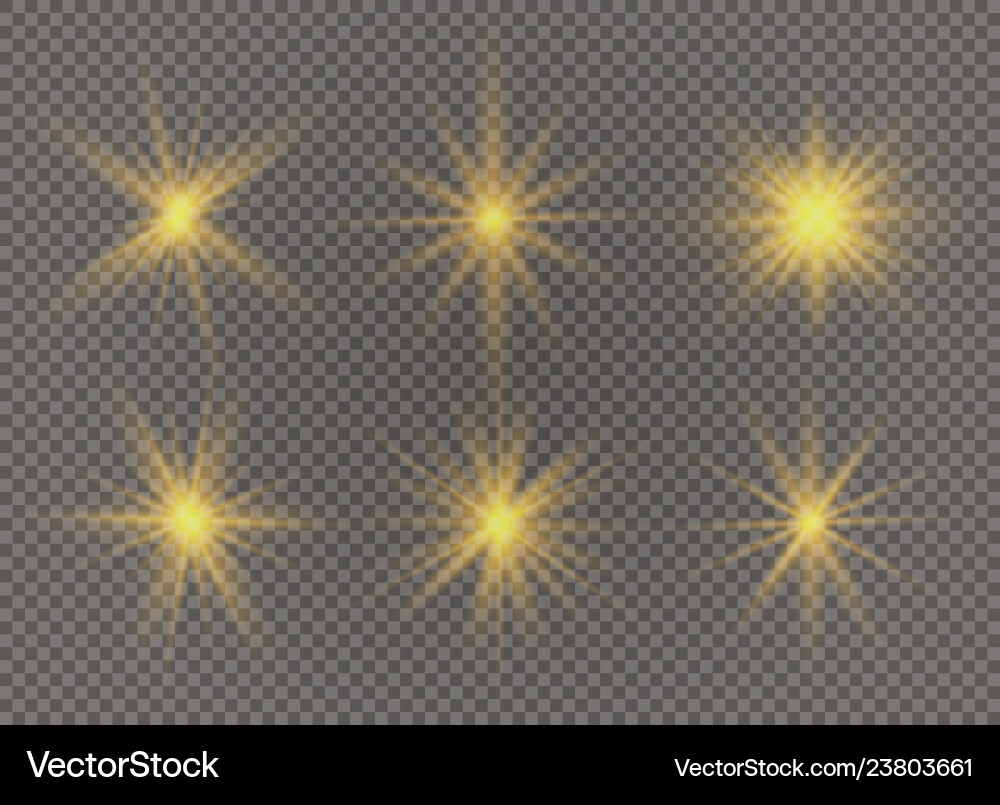 Exploding Golden Light Burst Vector Image