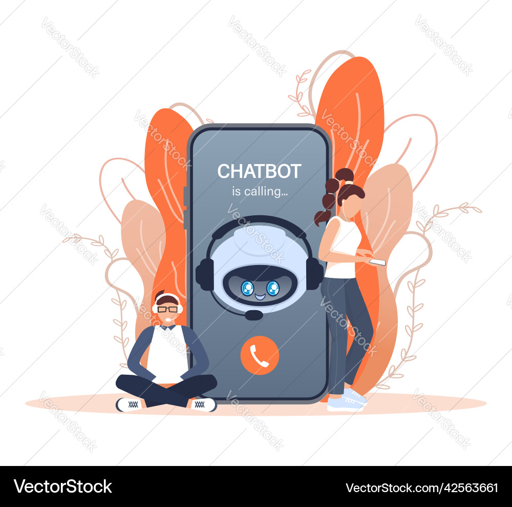 Flat chat bot for web design isometric Flat chat bot for web design isometric vector image