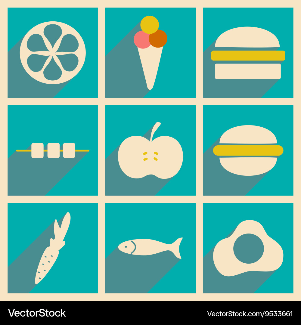 Flat with shadow concept and mobile application vector image