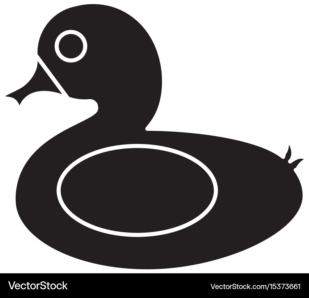 Float in duck shape icon vector image