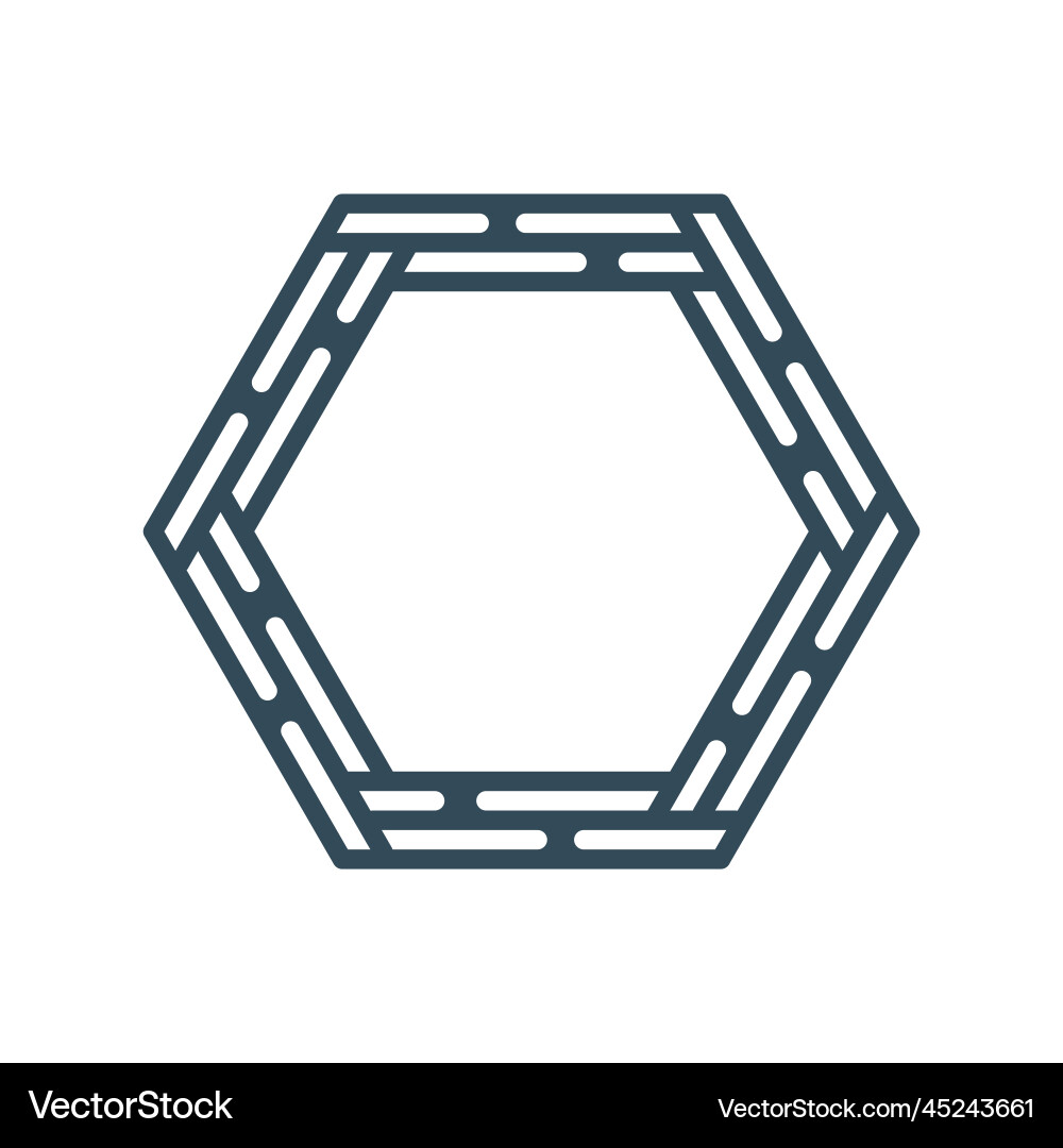 Hexagon abstract frame border shape element Hexagon abstract frame border shape element vector image
