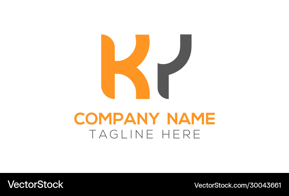 Initial alphabet ky logo design template abstract Initial alphabet ky logo design template abstract Vector Image