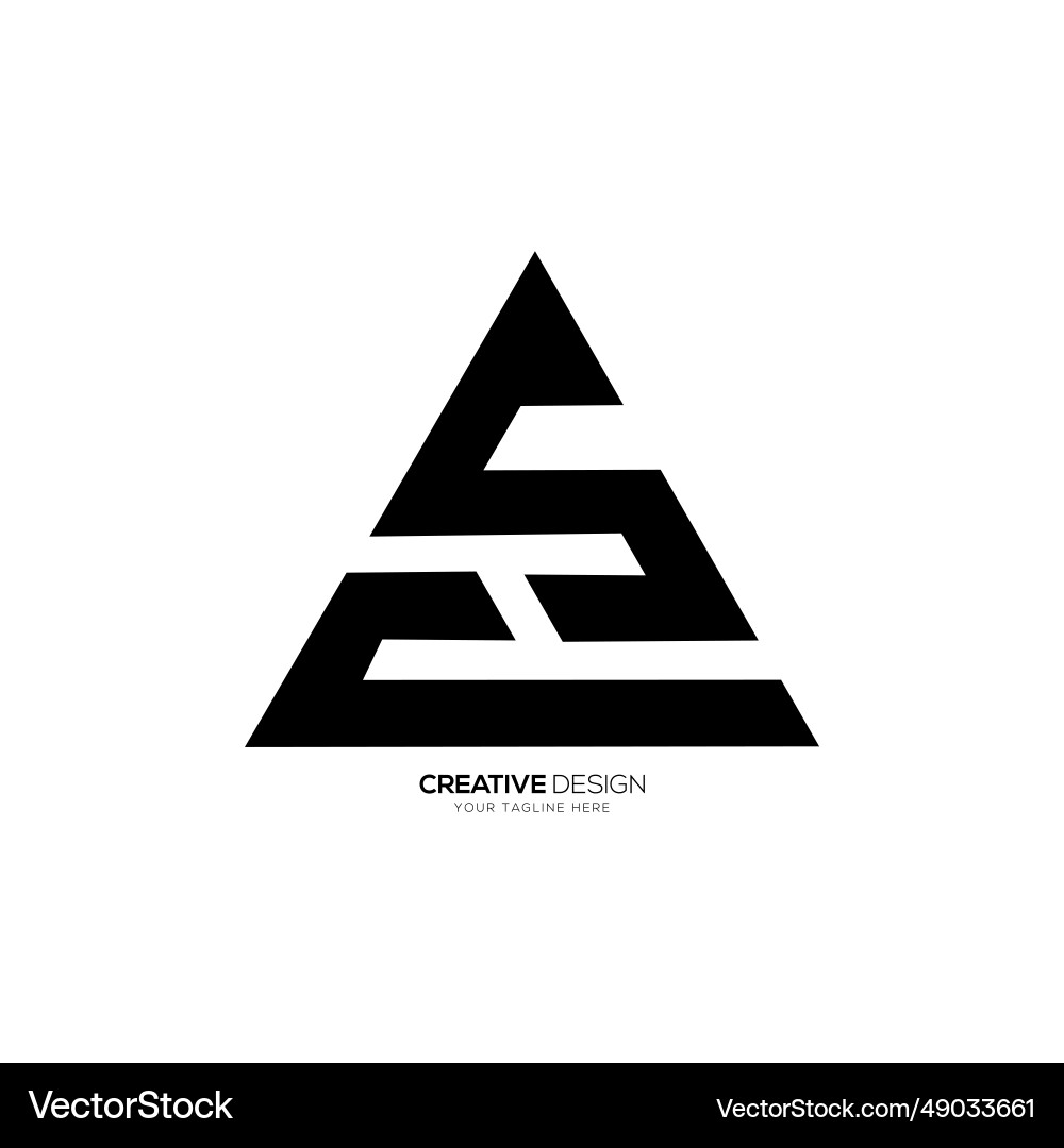 Letter a c s triangle shape initial creative Letter a c s triangle shape initial creative Vector Image