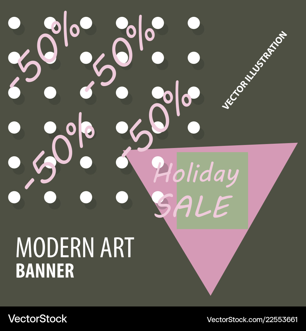 Modern art abstract banner square frame for text Vector Image