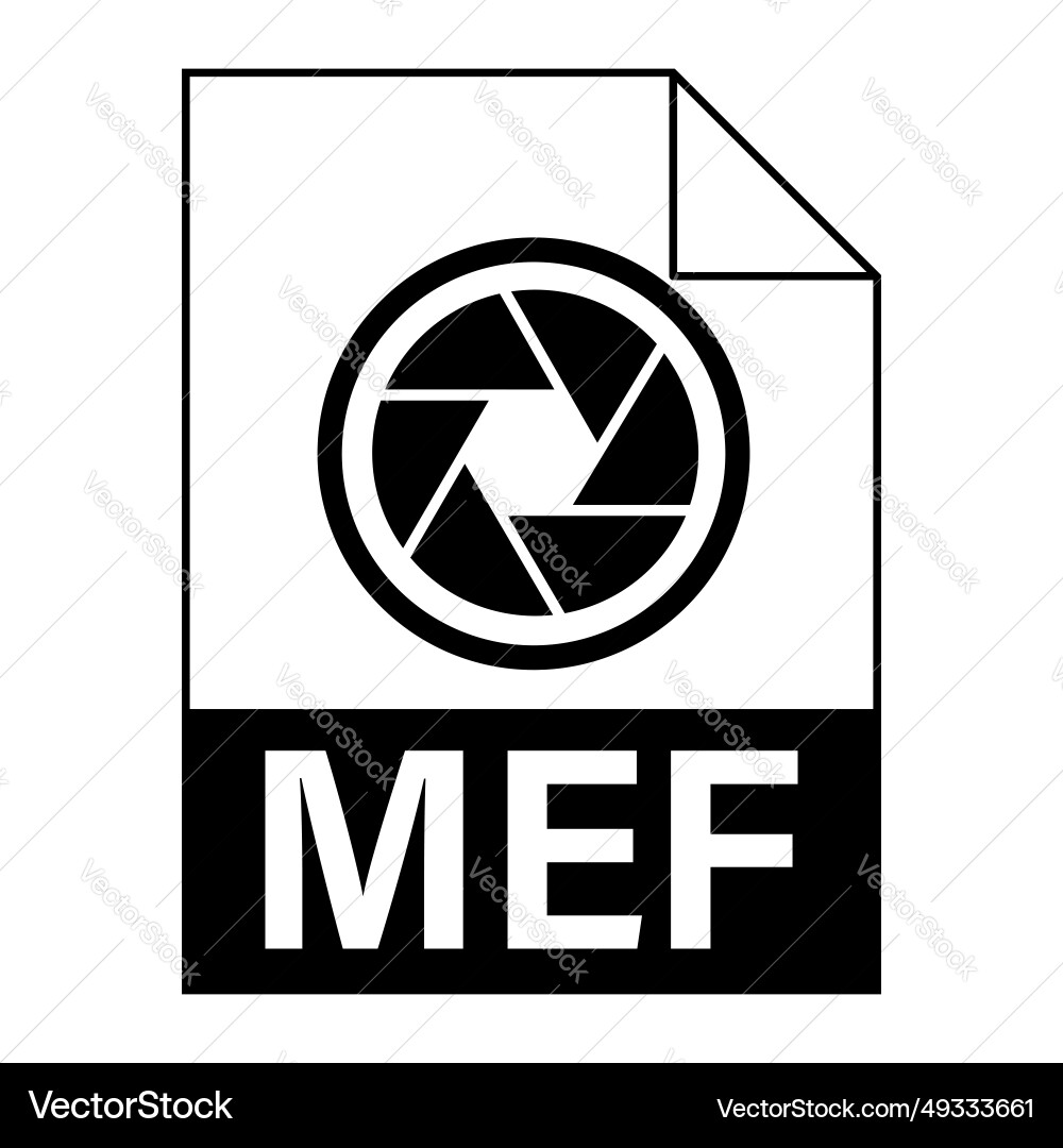 Modern flat design of mef file icon for web Vector Image