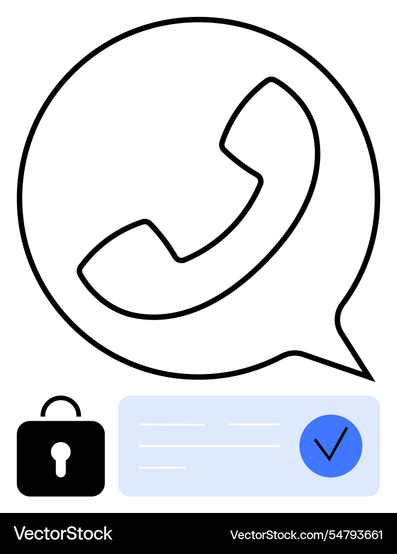 Secure communication through phone with encryption Secure communication through phone with encryption vector image