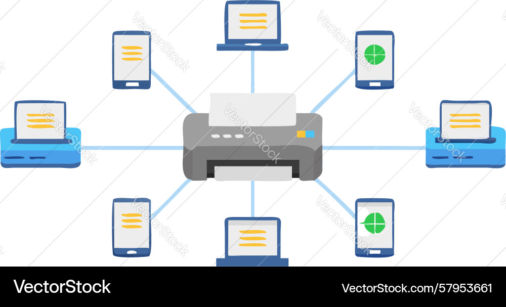 Smart Device Network Concept Vector Image