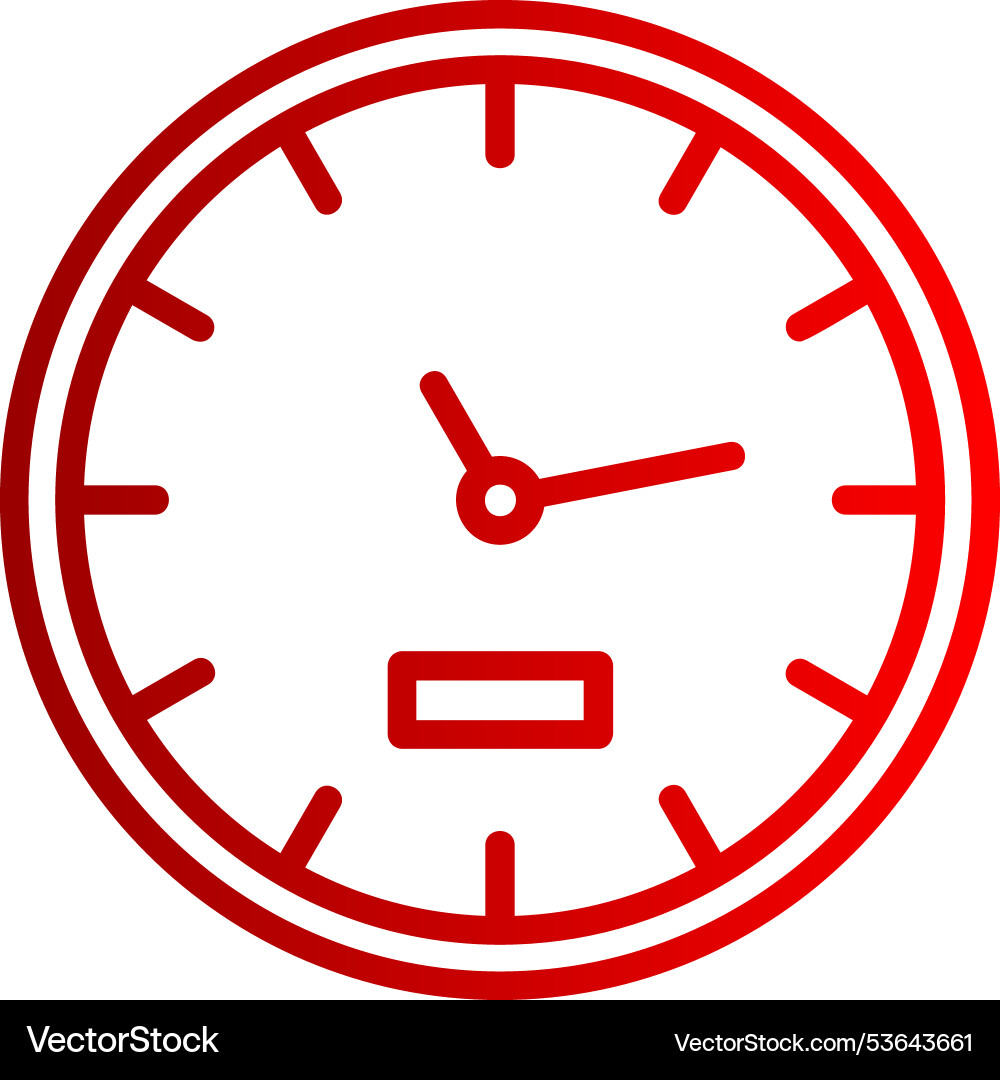 Time management line gradient icon Vector Image