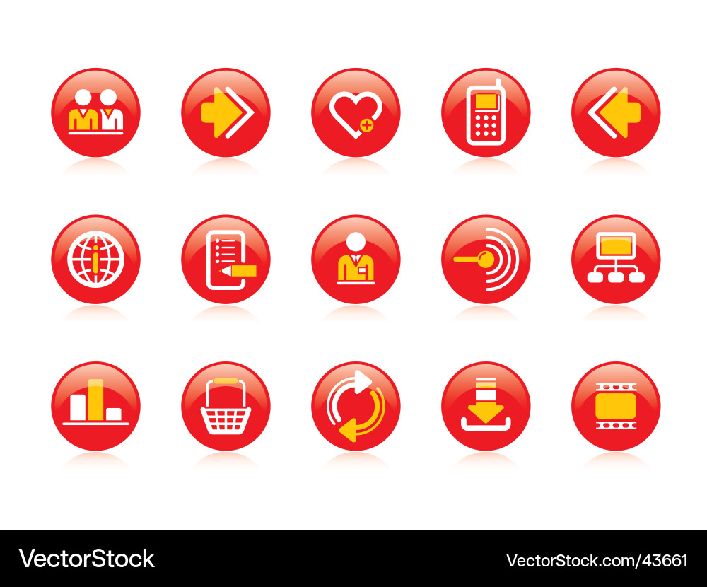 Website and internet icons Vector Image
