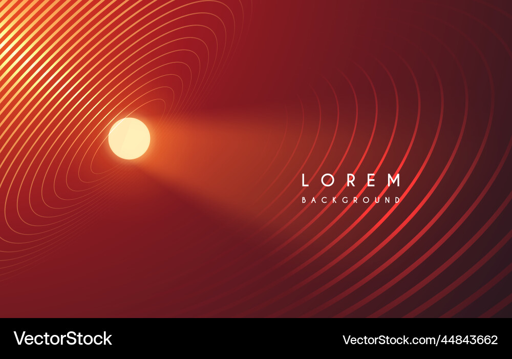 Abstract golden circle lines with glow effect Abstract golden circle lines with glow effect vector image