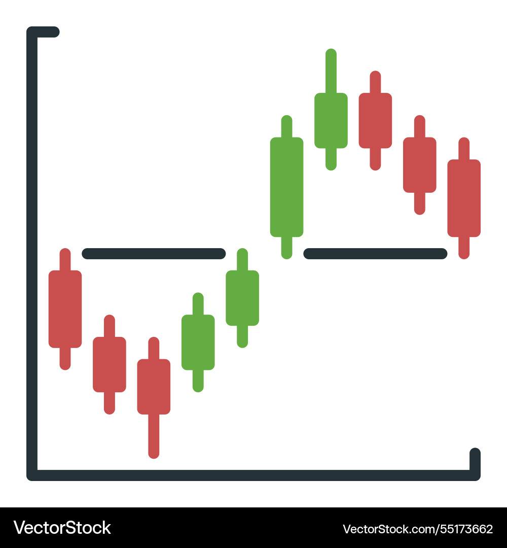Cryptocurrency candlestick chart analytics simple Cryptocurrency candlestick chart analytics simple vector image