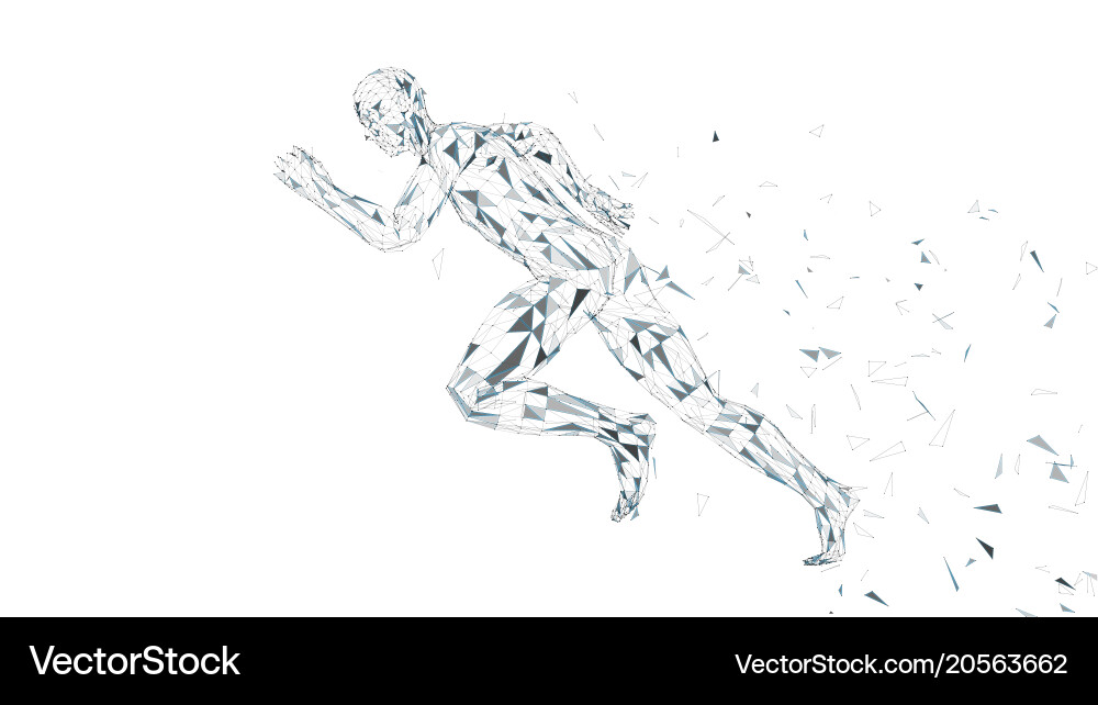 Dynamic Abstract Runner vector image