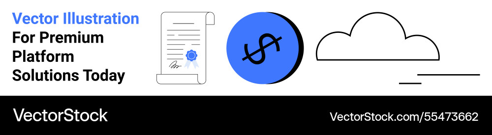Efficient digital platform solutions with contract Efficient digital platform solutions with contract vector image