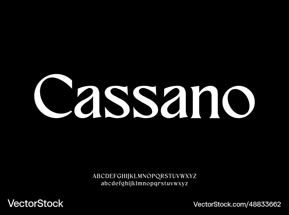 Modern luxury sharp serif alphabet display font Modern luxury sharp serif alphabet display font vector image
