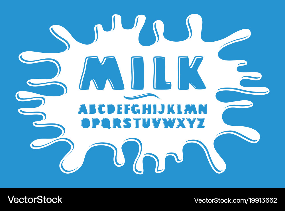 Sans serif font in the style of handmade graphics vector image