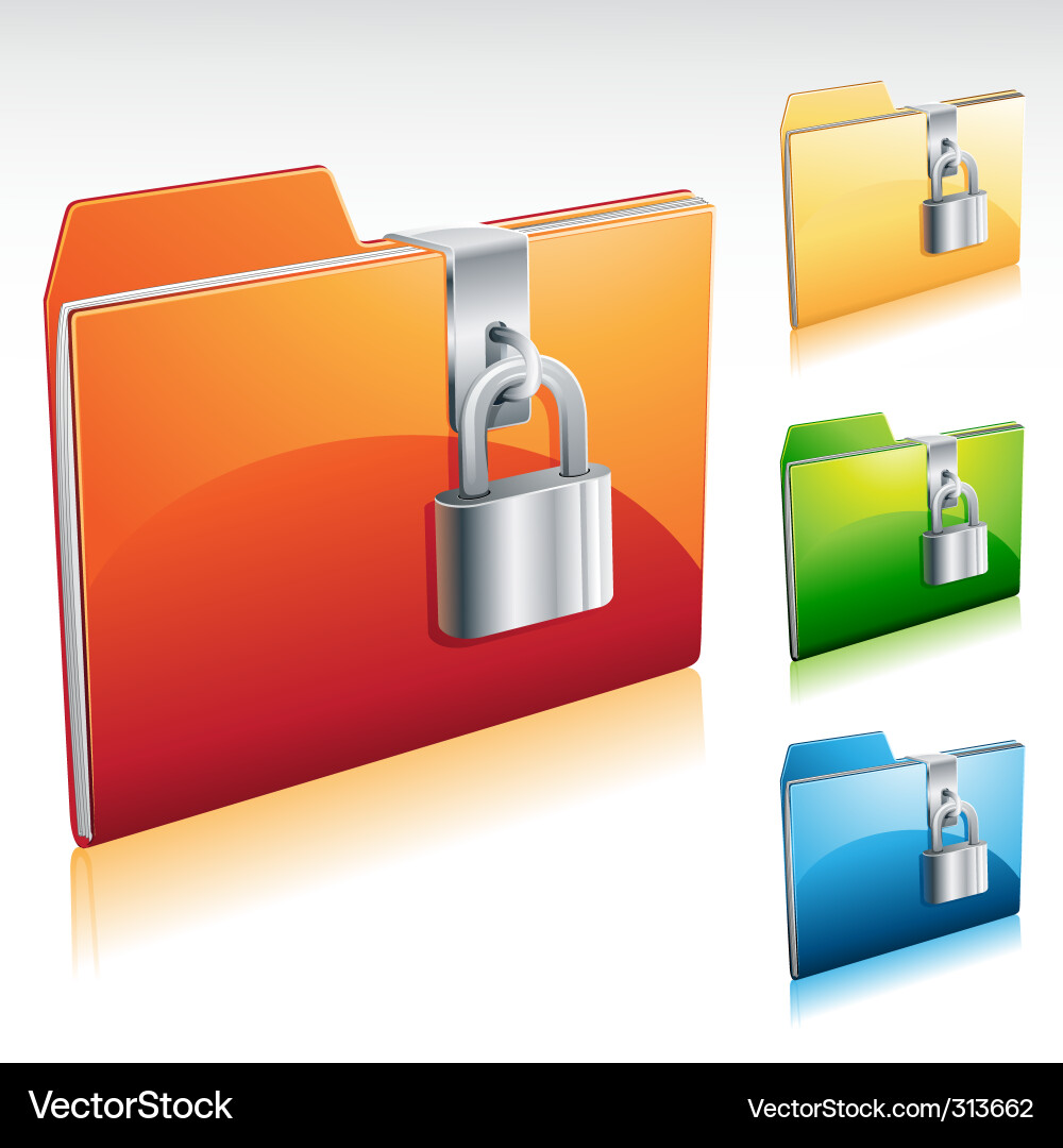 Secure Folder Icon vector image