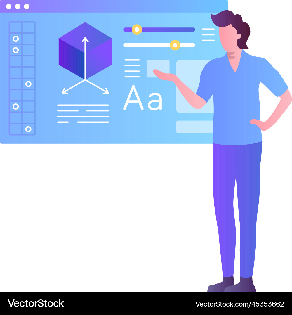 Website content creation icon flat design Vector Image
