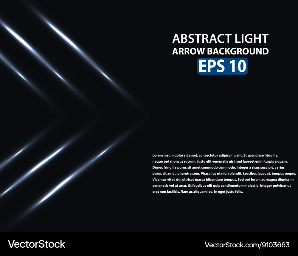 Abstract background with light arrow Vector Image
