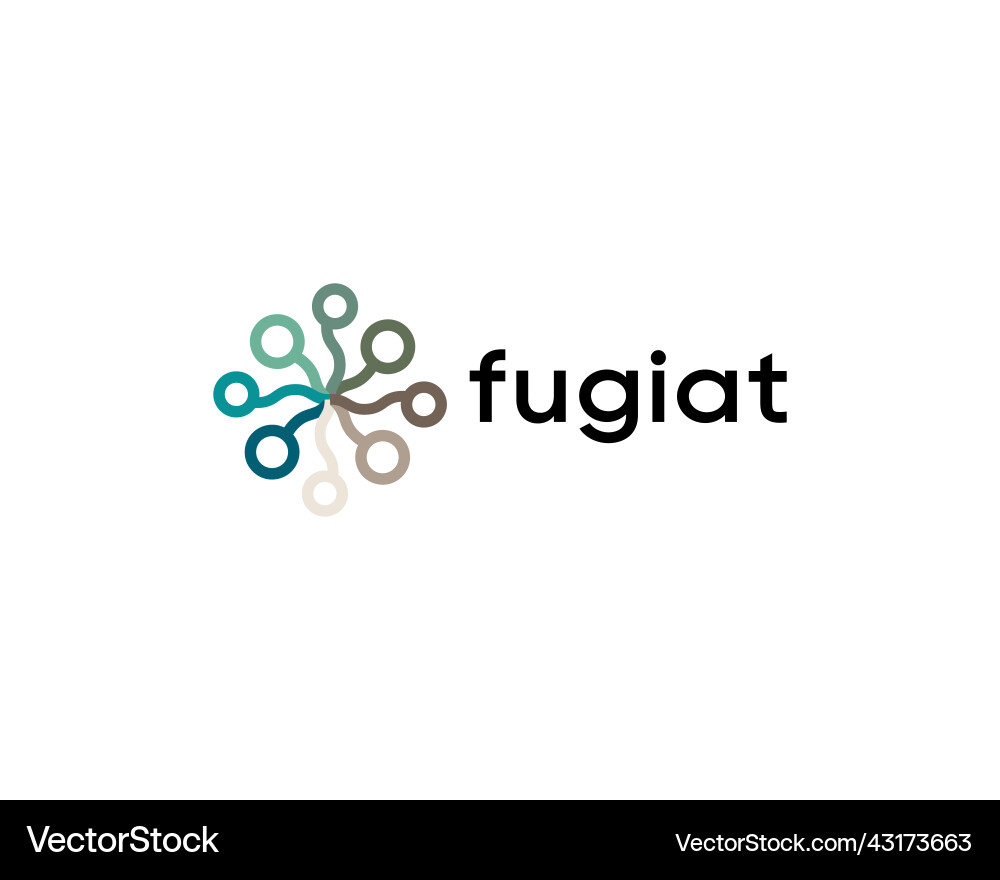 Abstract logo from colorful lines and loops Abstract logo from colorful lines and loops Vector Image