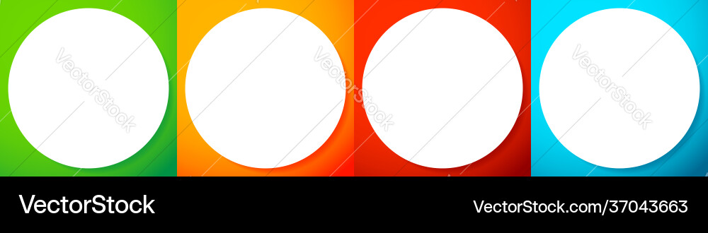 Blank empty circle orb and sphere button badge vector image