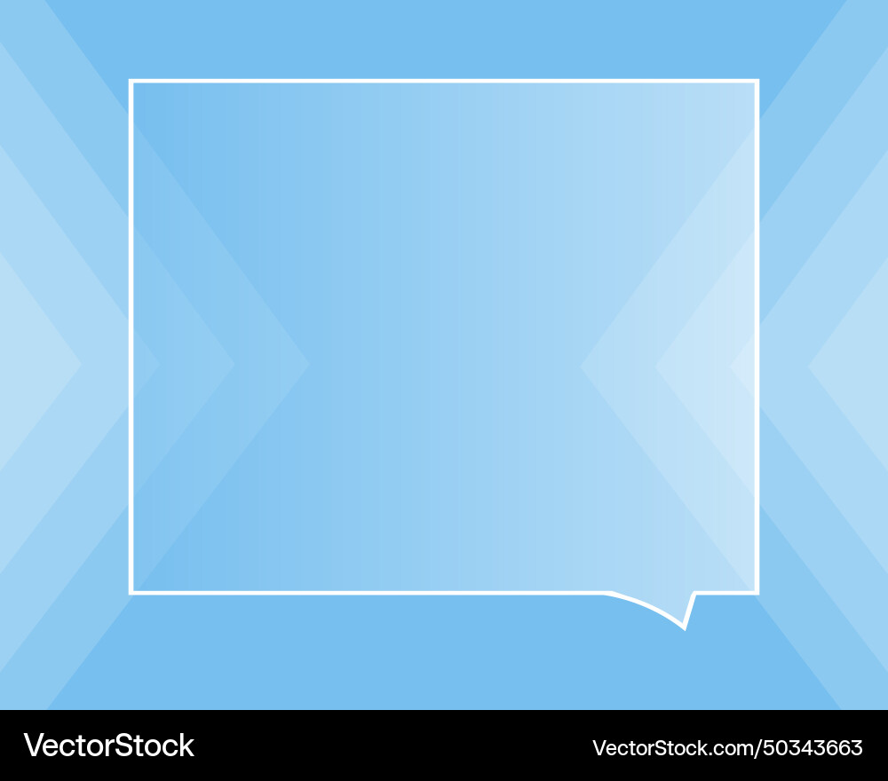 Blue box for any text with and arrow Vector Image