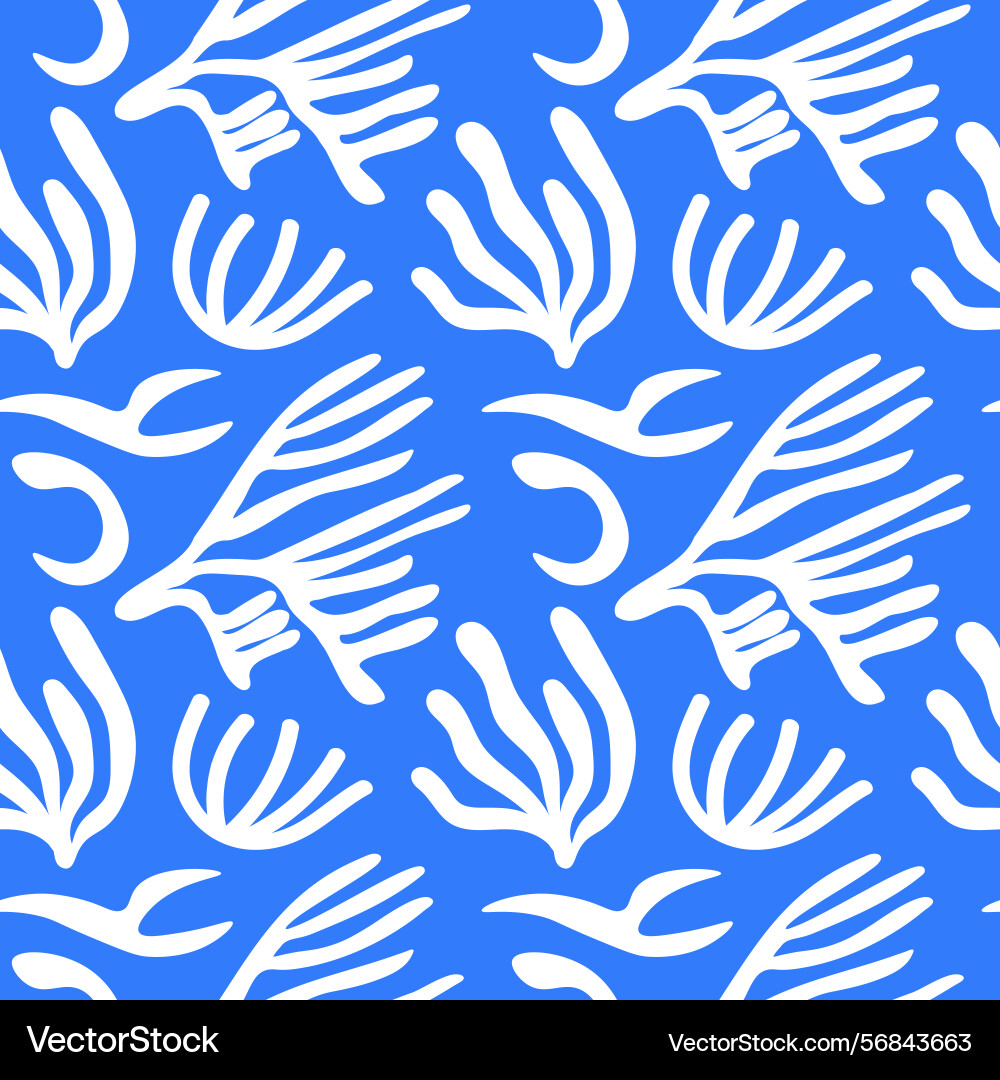 Blue seamless pattern with abstract shapes Blue seamless pattern with abstract shapes Vector Image