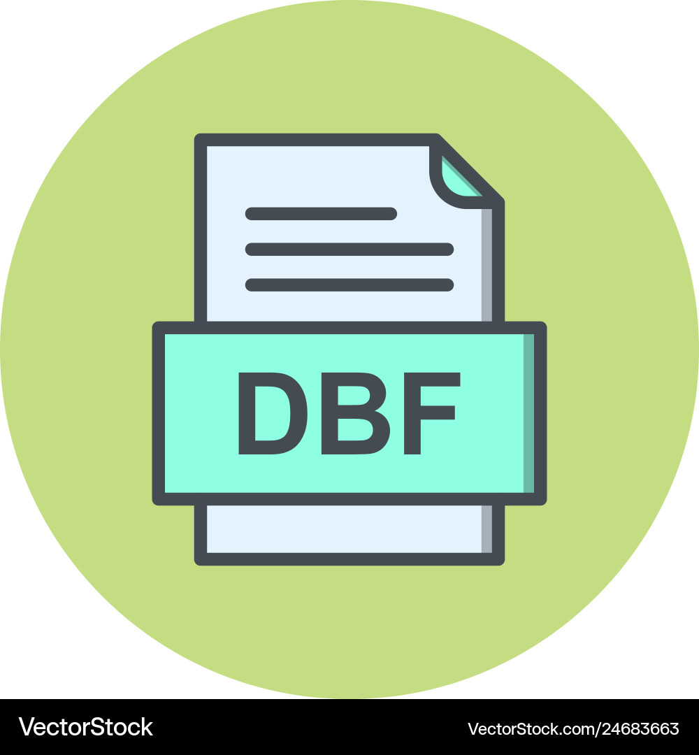 Dbf file document icon Vector Image