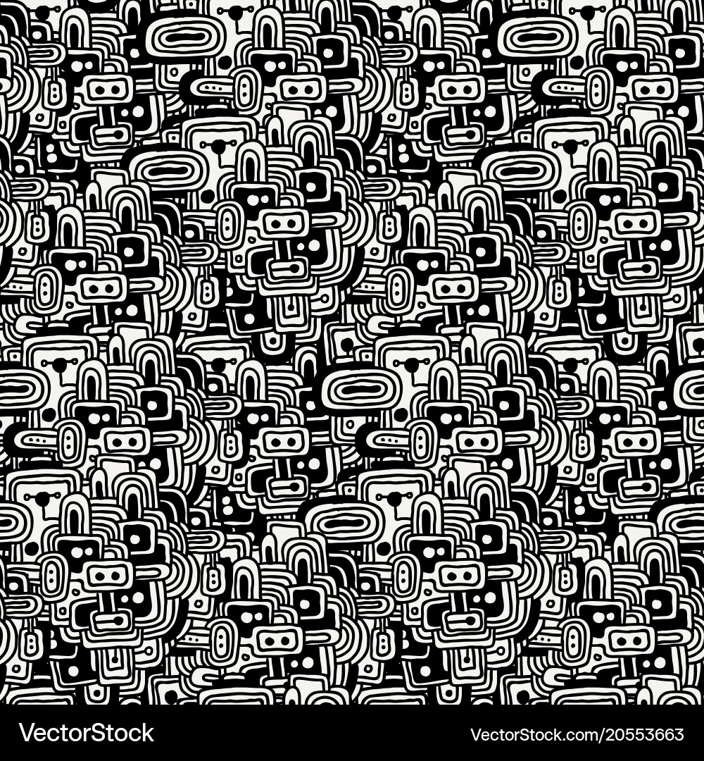 Drawing halftone seamless pattern vector image