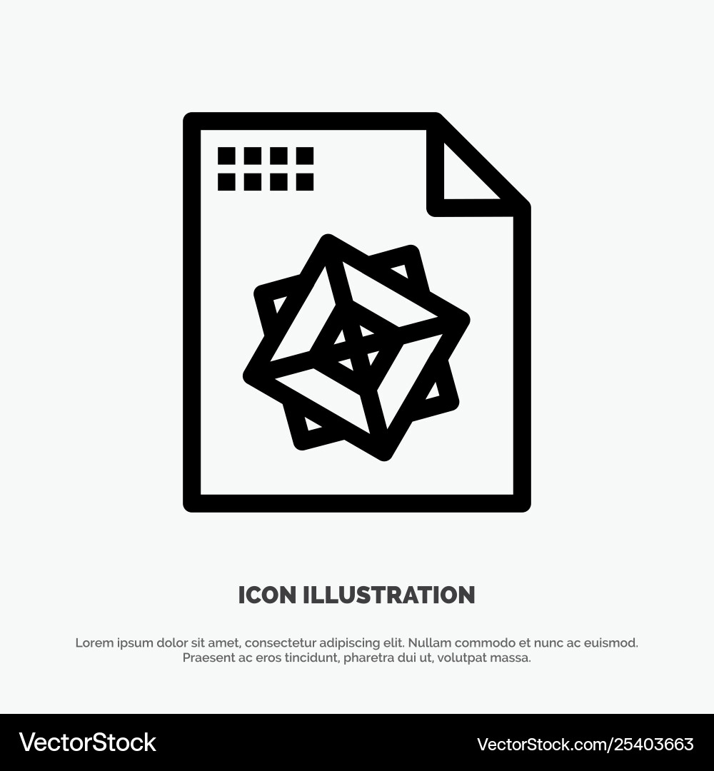 File processing 3d design line icon Vector Image