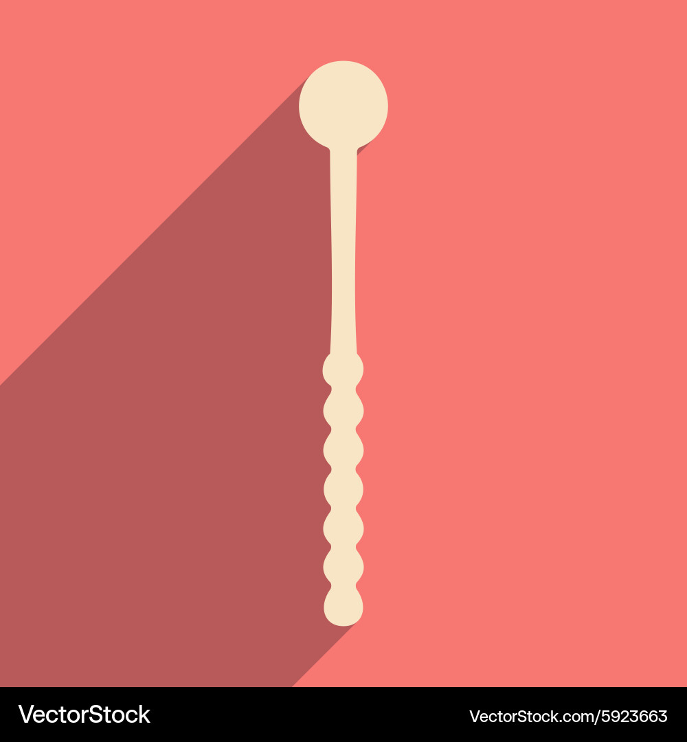 Flat with shadow icon and mobile application scrub Vector Image