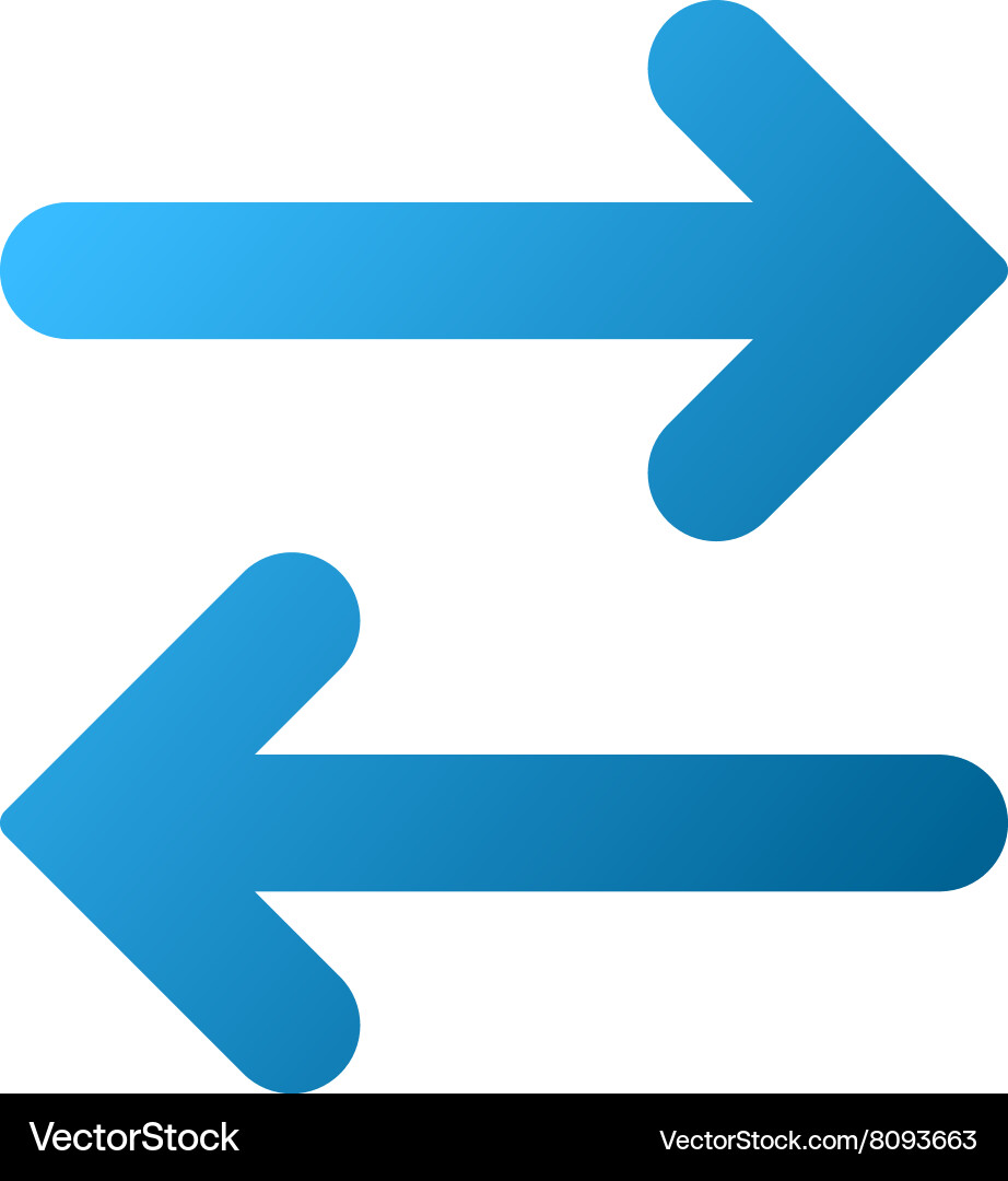 Flip horizontal gradient icon Vector Image