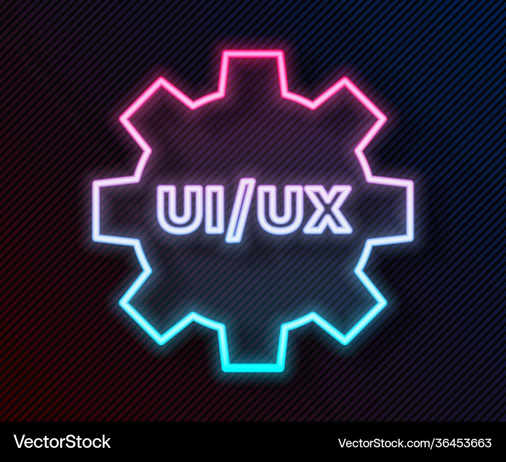 Glowing neon line ui or ux design icon isolated Glowing neon line ui or ux design icon isolated vector image