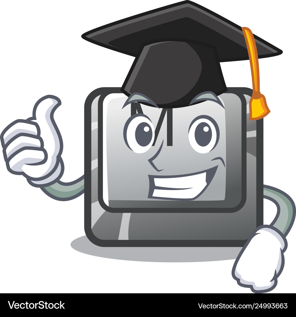 Graduation button m in character shape Graduation button m in character shape vector image