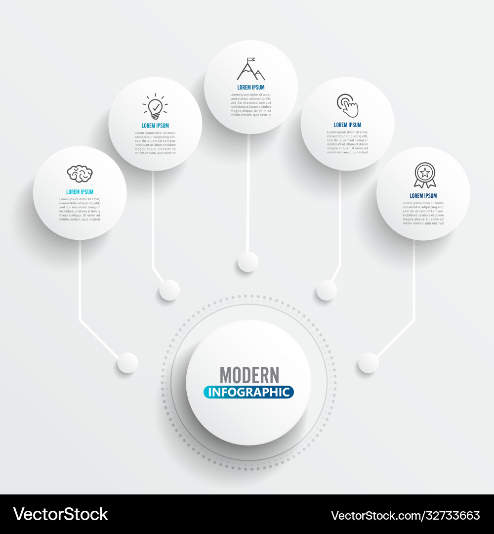Infographic template with 3d paper label Infographic template with 3d paper label Vector Image