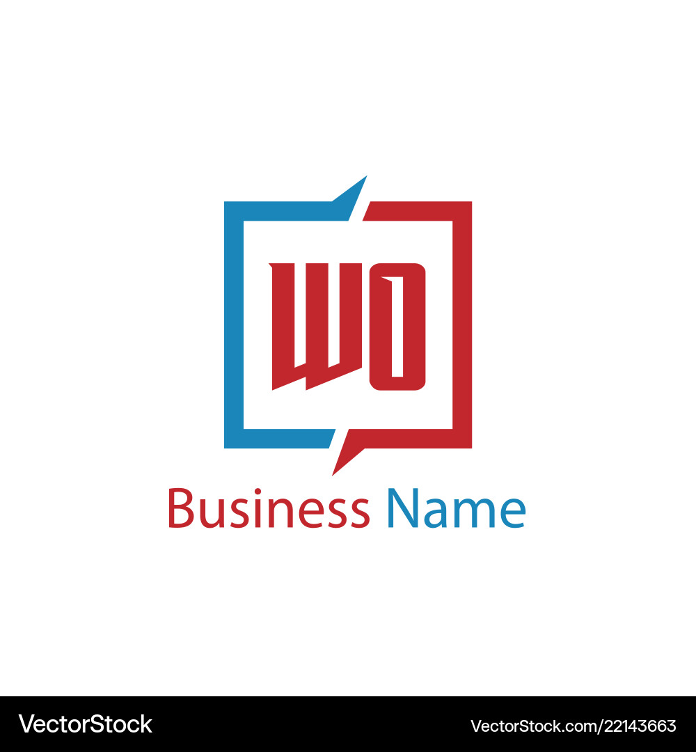 Initial letter wo logo template design Initial letter wo logo template design vector image