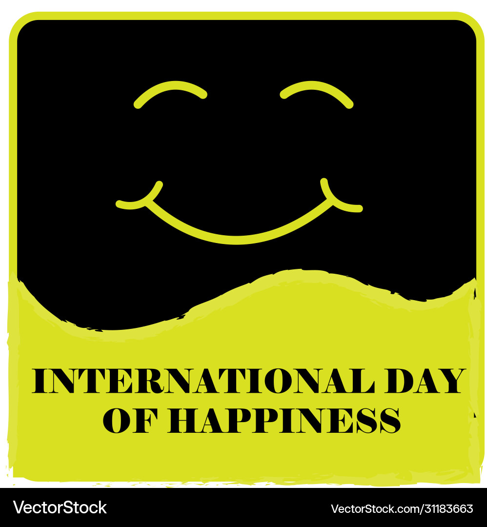 Internationale Tag Glück Banner Poster Internationale Tag Glück Banner Poster vektorbild
